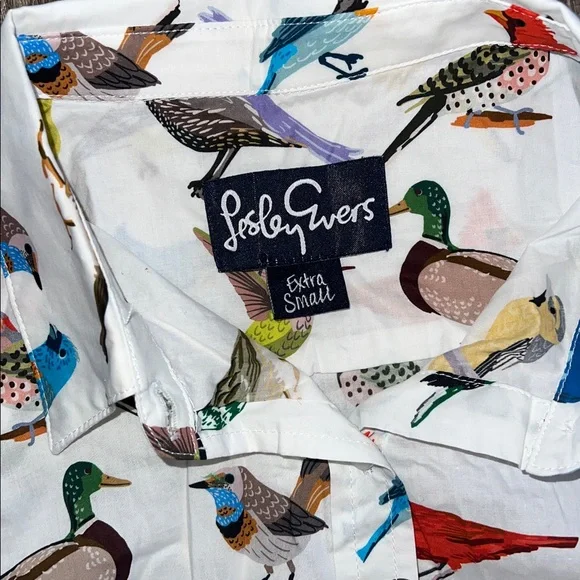 Colorful Bird Print Women's Blouse - Picture 3 of 3